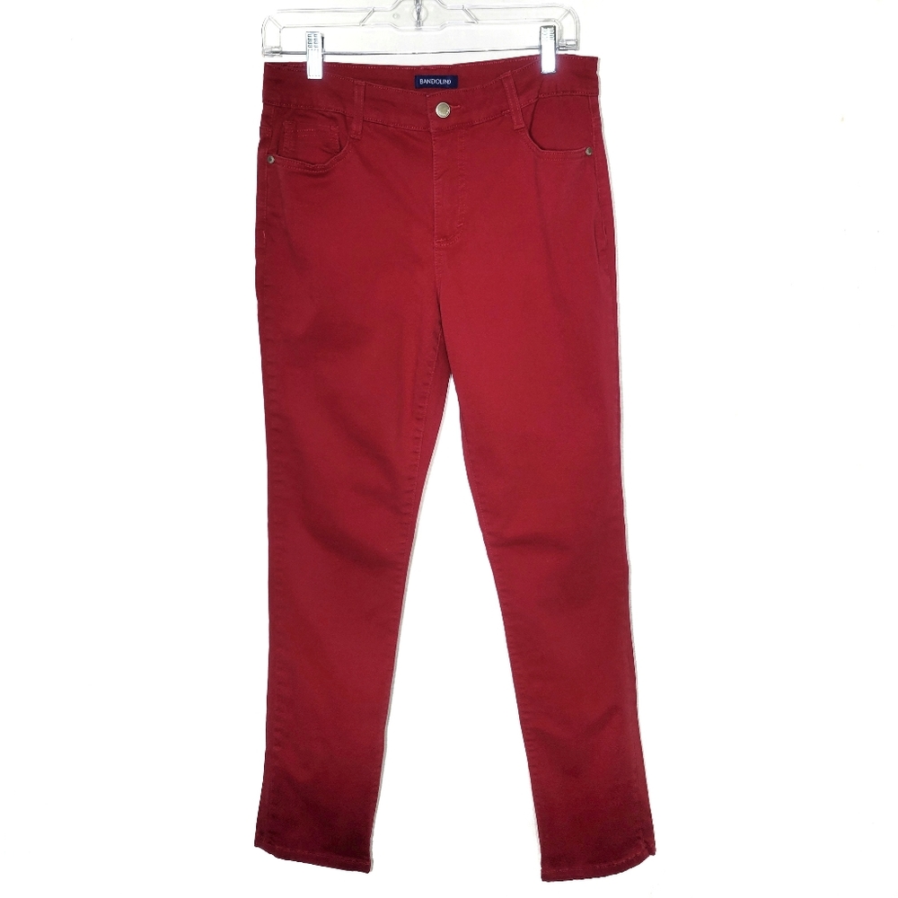 Bandolino red amy style straight pants size 6 jeans